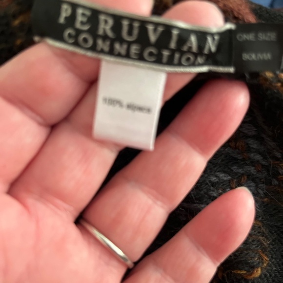 PERUVIAN CONNECTION 100% ALPACA HEAVY  RUANA - Picture 11 of 16